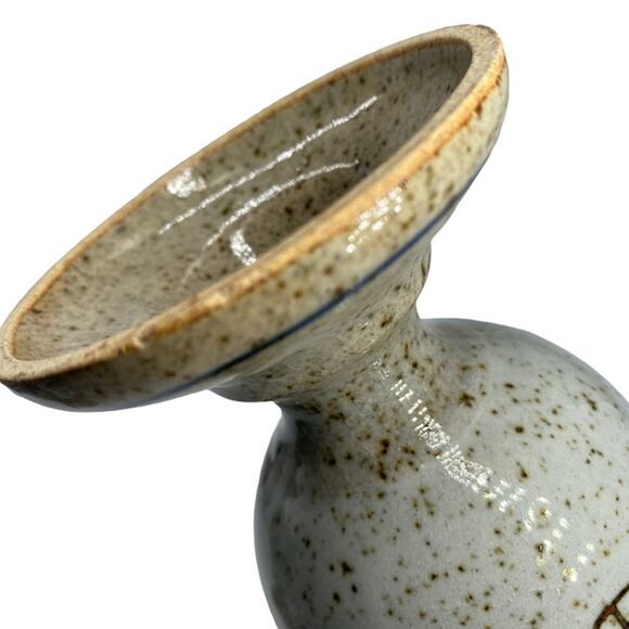 Vintage OTAGIRI Style Stonewear Goblet Set of 8 Berries Leaves 1970s Speckle - Picture 9 of 12